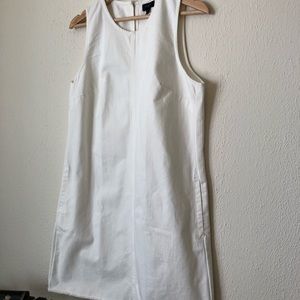 J.Crew Factory White Denim Shift Dress